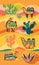 Lovely illustration of camels, desert and cactuses in tribal style. Vertical design