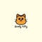 Lovely Kitty, Cute Cat Logo Vector Design Illustration