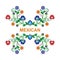Lovely Mexican ethnic Floral decoration design