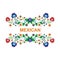 Lovely Mexican ethnic Floral decoration design