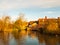 Lovely old constable mill house flatford river surface autumn tr