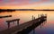 Lovely old timber jetty at sunrise