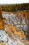 lovely orange glow of the bryce canyon hoodoos in its national park at inspiration point during the winter months in southern utah