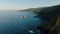 A Lovely Panorama of the Quiet Ocean - Aerial Pullback