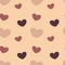 Lovely pastel heart valentine romantic seamless pattern illustration background