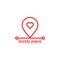 Lovely place like red pin pointer