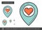 Lovely place line icon.
