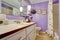 Lovely purple themed bathroom.