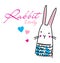 A lovely rabbit cartoon vector