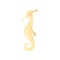 Lovely seahorse, cute sea creature character vector Illustration on a white background