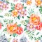 Lovely Seamless pattern with flowers,peonies,leaves,branches,roses,leaves