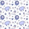 Lovely sheep. Children`s seamless vector pattern for the nursery. Illustration for fabric, wallpaper, paper.