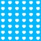 Lovely simple blue background design with many white hearts