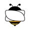 Lovely simple design of a yellow and black bee