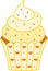 Lovely sweet yellow cupcake