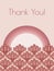 Lovely Thank you greeting card vector illustration in monochrome colors for Mothers Day, Valentines Day with rainbow and