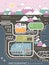 Lovely town scenery infographic template