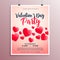 Lovely valentines day party flyer template