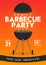 Lovely vector barbecue party invitation design template set. Trendy BBQ cookout poster design