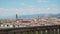 Lovely view of Florence rooftops and Italian landmarks