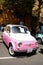 Lovely vintage pink minicar in the Classic motor show on Australia day.