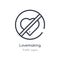 lovemaking outline icon. isolated line vector illustration from traffic signs collection. editable thin stroke lovemaking icon on