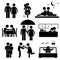 Lover Couple Boyfriend Girlfriend Pictogram