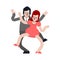 Lovers Dancing. Loving couple Boyfriend and Girl. Romantic relationship. Love illustration 5