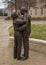 `The Lovers` by Glenna Goodacre in Mozart Plaza at the University of North Texas in Denton, Texas.