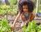 She loves working on the farm. Full length shot of an adorable little girl working on a farm.