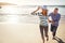 Loving the beach vibe. a mature couple spending the day at the beach.