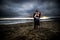 Loving Couple at a Dramatic Beach