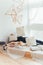 Loving couple spend time together in a modern fashionable apartment