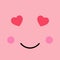 Loving funny emotion emoji face. Simple emoticons pictograms. Vector illustration EPS 10