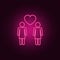 loving girls icon. Elements of Valentine in neon style icons. Simple icon for websites, web design, mobile app, info graphics