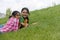 Loving mother daughter enjoying in park