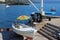 Lovran harbor, Adriatic coast, Kvarner bay, city details, Croatia