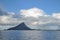 Lovund island in Helgeland archipelago, Norwegian sea on sunny summer morning