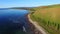 Low Aeial view of pristine Australian coastline