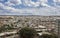 Low aerial view of the Kibera slum of Nairobi Kenya