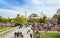 Low aerial view of Sultanahmet district of Istanbul, Turkey