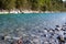 Low angle closeup of the river from Olympic National Park in Washington, USA