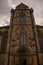 Low-angle facade shot of the Church of Our Lady in Trier, Germany