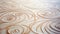 Low-angle image of intricate brown swirl patterns on floor.AI Generated