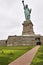 Low angle shot of the amazing Statue of Liberty in New York, USA