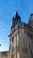 Low angle shot of beautiful famous Aachen Cathedral, Germany under blue sky