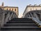 Low angle shot of a bridge of naviglio grande canal in milan italy