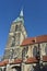 Low-angle shot of Church of St. Andreas, Hildesheim, Germany