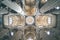 Low angle shot of columns and dome of the new Cathedral of Salamanca in Spain