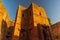 Low-angle shot of the iconic cross-shaped church of Saint George in Lalibela, Ethiopia